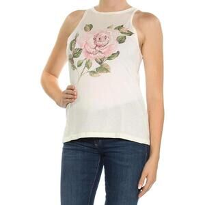 Carbon Copy Womens Sleeveless Rose Print Tank Top Size M